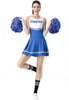 Blue Cheerleader Costume Fancy Dress High School Musical Cheerleading Uniform No Pom-Pom