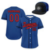Custom Baseball Jersey + Cap | Personalized Design Printed Logo/Team Name/Picture/Photo On Sports Uniform Kits For Men And Women Dark Blue Red ZH-24020053-10