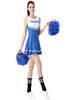 Blue Cheerleader Costume Fancy Dress High School Musical Cheerleading Uniform No Pom-Pom