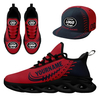 Customize Sport Shoe + Hat Kits Personalized Design Printing Logo & Picture on Sneakers for Men and Women Red Dark Blue Black Sole