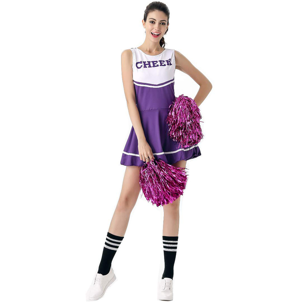 Custom Purple Cheerleader Costume Print on Demand Fancy Dress High ...