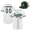 Custom Baseball Jersey + Cap | Personalized Design Printed Logo/Team Name/Picture/Photo On Sports Uniform Kits For Men And Women White Dark Green ZH-24020053-17