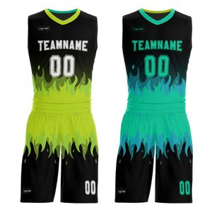 Wholesale Custom Basketball Jerseys Sublimation Printed Reversible Mesh Performance Athletic Team Uniforms for Sports