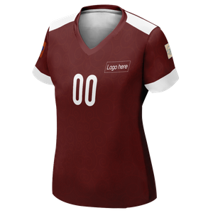 Women's Flannel Qatar World Cup Custom Soccer Jersey With Picture
