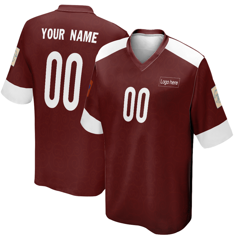 Men's Flannel Qatar World Cup Custom Soccer Jersey With Picture from