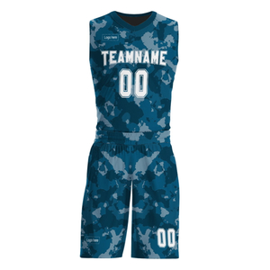 Custom Full Sublimation College Basketball Jersey Uniforms Set OEM Service Print on Demand Basketball Suits