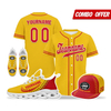 Cool Customize Baseball Jersey + Sneaker + Cap Kits | Personalized Design Printed Logo/Team Name/Picture/Photo On Sports Suits For Men And Women Yellow Red White Sole Sport Shoes ZH-24020050-8w