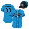 Custom Baseball Jersey + Cap | Personalized Design Printed Logo/Team Name/Picture/Photo On Sports Uniform Kits For Men And Women Blue Black ZH-24020053-23