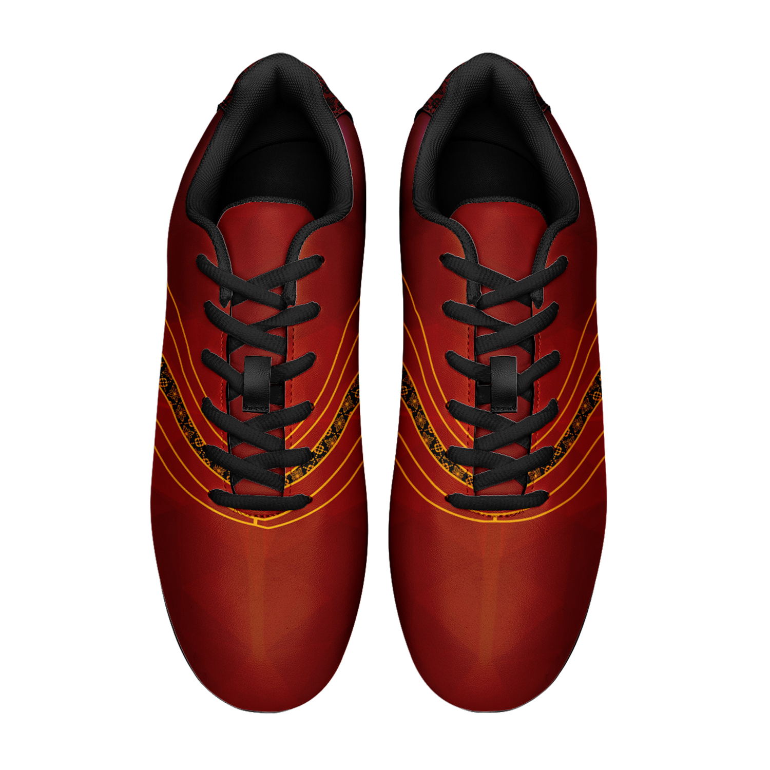 Custom Spain Team Outdoor Firm Ground Soccer Cleats Print On Demand Football Shoes