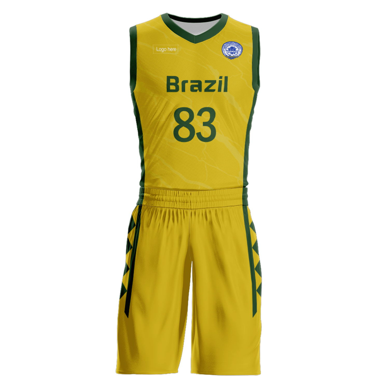 Custom Brazil Team Basketball Suits