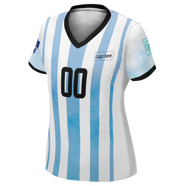 Women's Professional Argentina World Cup Custom Soccer Jersey With Name