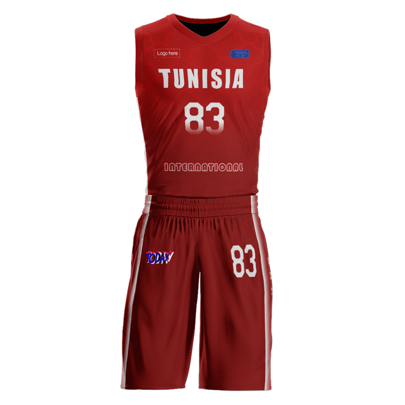 Custom Tunisia Team Basketball Suits