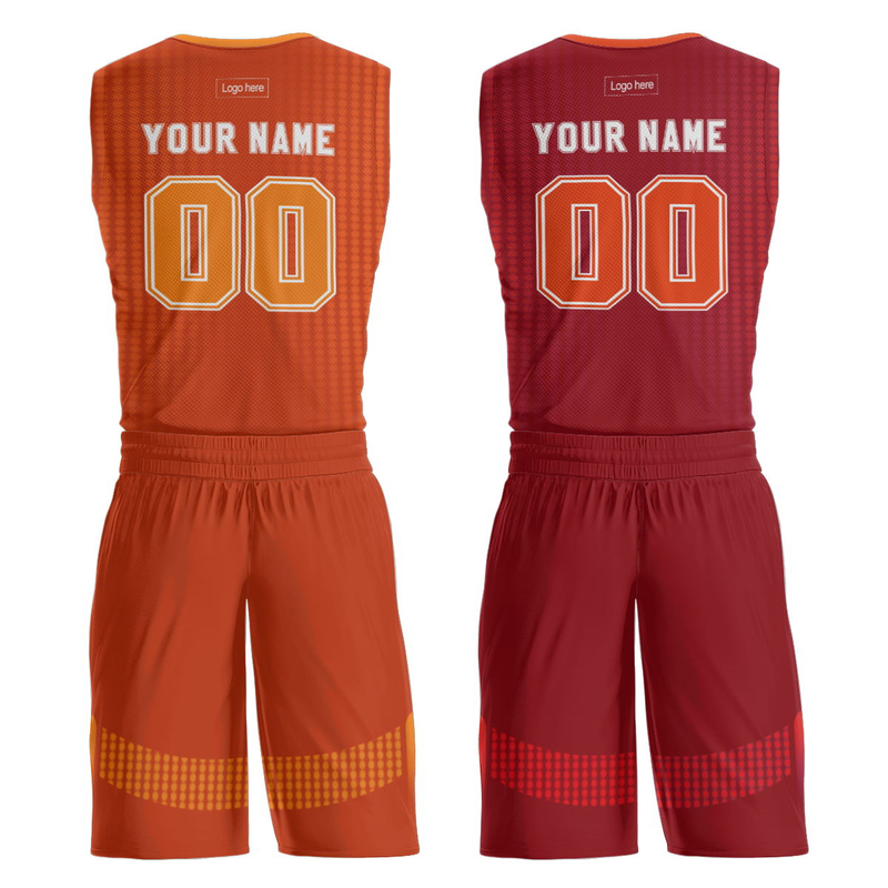 Full Sublimation Printing Basketball Uniform Custom Your Own Logo Reversible Basketball Jersey 8515