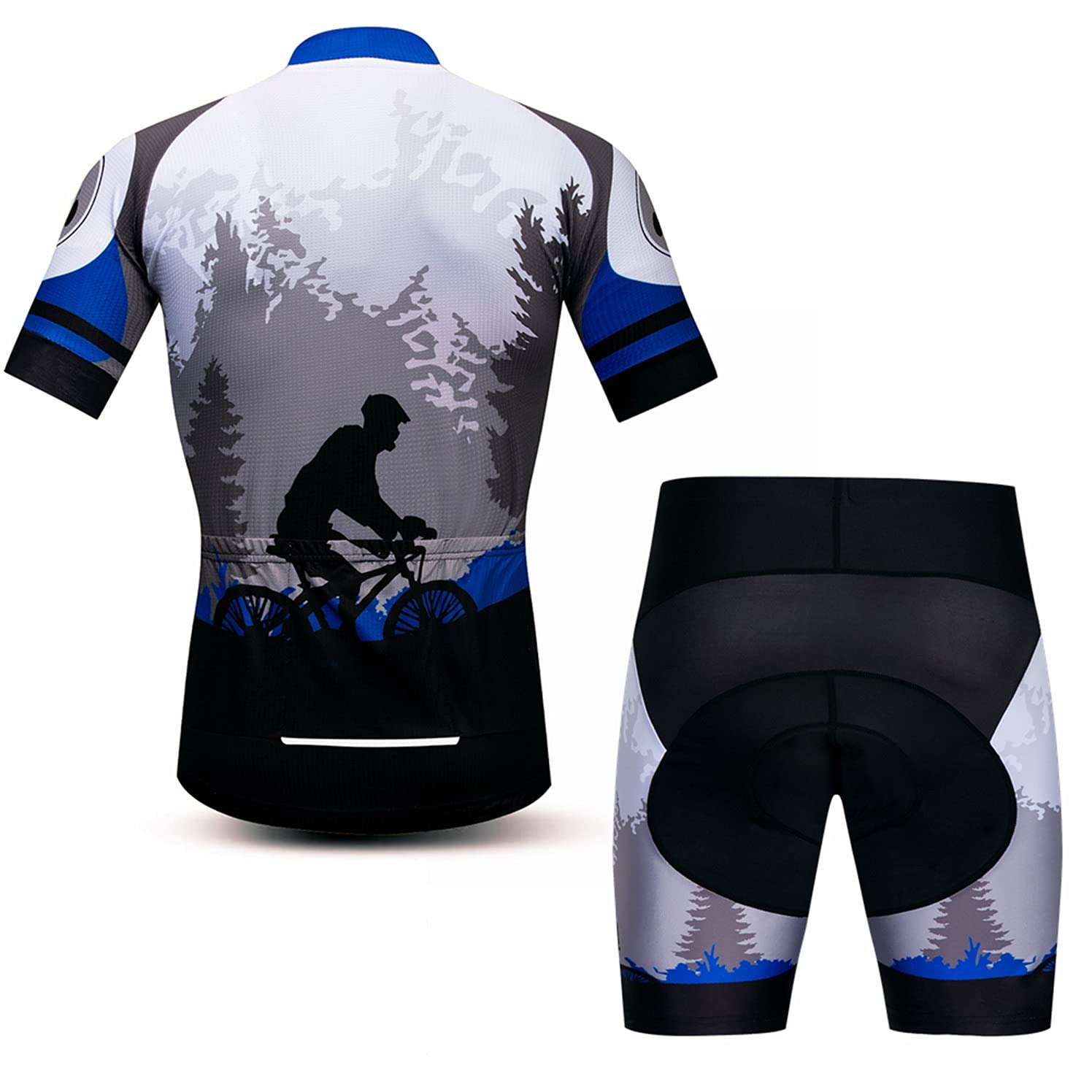 Personalized Design Printed Cycling Jersey Shorts Padded Men Bike Top Uniform Suits
